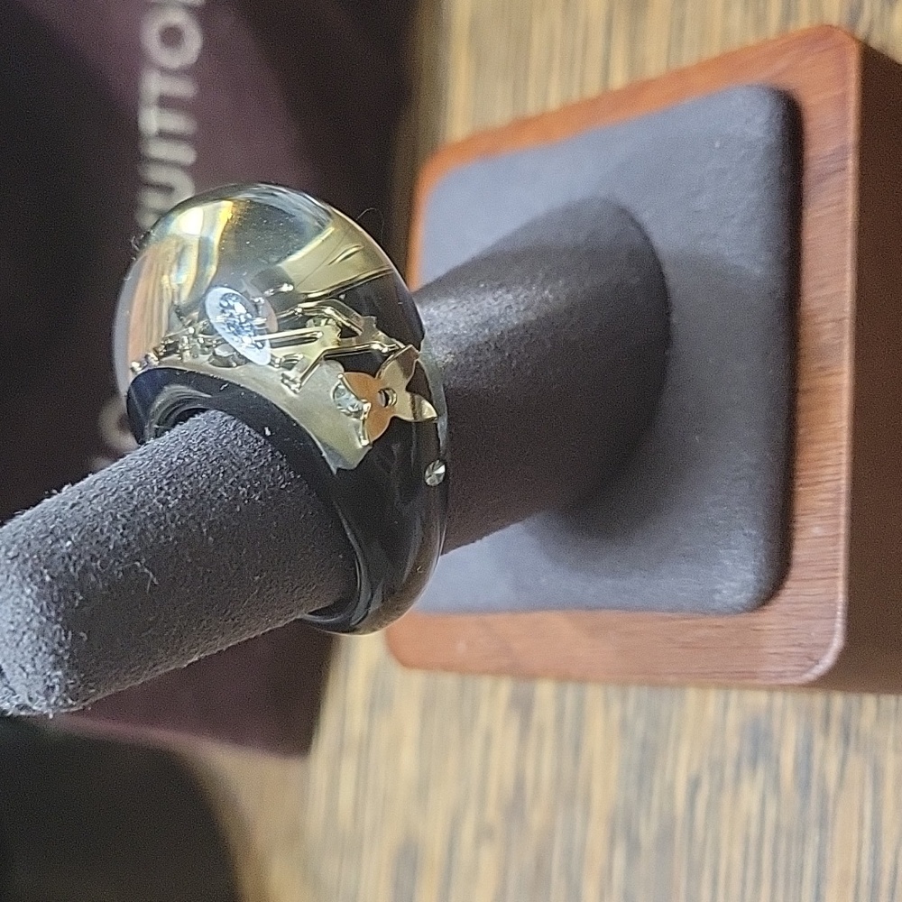 LOUIS VUITTON INCLUSION RESIN RING  6.5 SIZE - Picture 2 of 6